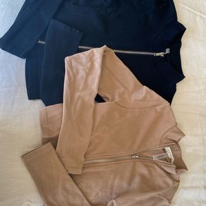 OOTDFash cropped double zip tops bundle